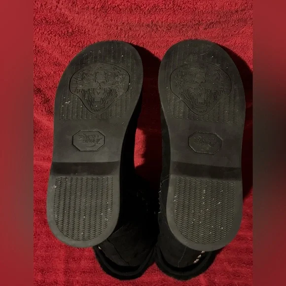 Ed Hardy Skull & “Kills” Heart Faux Fur Suede Tall Boots | Women’s US 6 - Picture 9 of 10